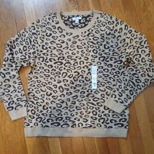 Croft & Barrow Long Sleeve Crew Neck Tan Sweater Size XL New